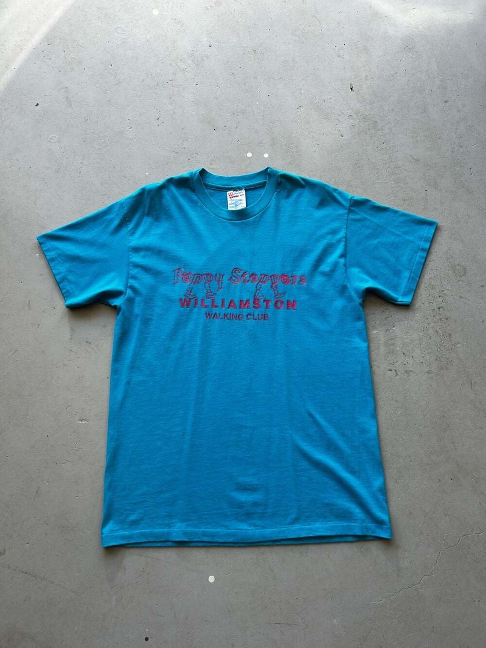 Vintage Hanes Peppy Steppers Williamston Walking Club T-Shirt Size Large